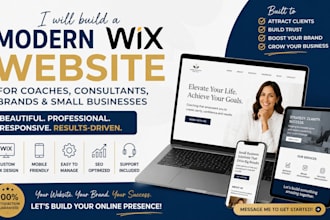 build a modern wix website for coach consultant brand small business owners