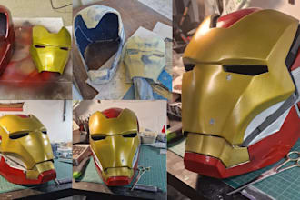 custom cosplay creation wearable helmet 3d armor model pepakura cosplay mask stl