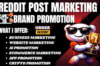 do reddit seo post to boost saas ecommerce ai website business app promotion