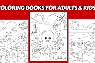 illustrate a print ready children book in any niche for KDP book illustration