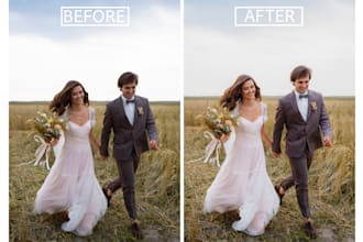 edit your wedding photos matching your exact editing style