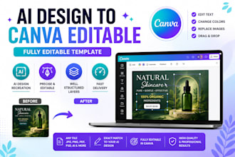 convert any ai generated design into a fully editable canva template
