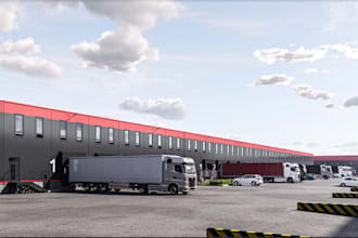 render storage facility, industrial park, warehouse interior remodel,walkthrough