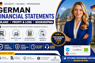 prepare german financial statements, bilanz, profit and loss, and bookkeeping