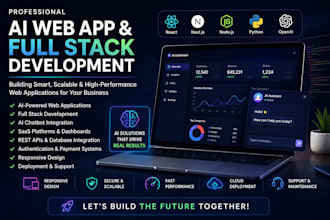 build ai web app, saas, chatbot, and full stack website