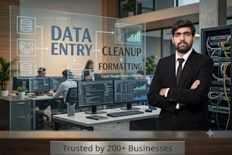 be your virtual assistant for data entry in ms excel, and in ms world