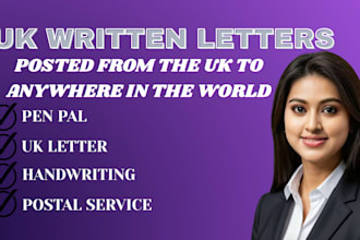 post a handwritten letter from the UK to anywhere in the world