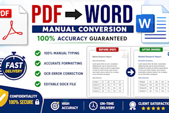 manually convert PDF to word with accuracy