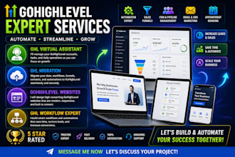 ghl virtual assistant, ghl migration, gohighlevel websites, ghl workflow expert