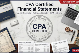 cpa attestation, audit, financial statements, US CPA review, letter and report
