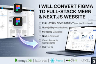 convert figma to full stack mern and next js website