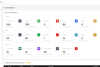 develop a modern educational website or modern school portal