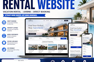 design vaction rental website, airbnb website, direct booking lodgify website