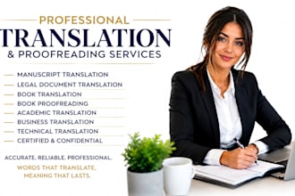 provide manual manuscript translation for legal  document business localization