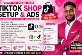 setup tiktok shop, fix tik tok shop, tiktok ads sync shopify to tiktok shop