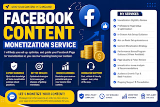 provide facebook content monetization service