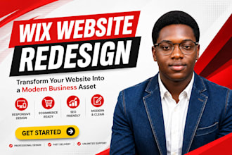 wix website design, redesign wix website, build wix website for online presence