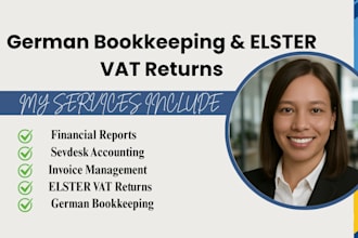 handle german bookkeeping, elster vat returns and sevdesk accounting
