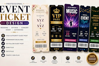 create stunning event ticket design fast