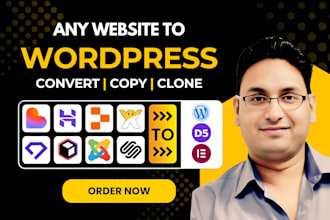 copy, clone, or convert any website to wordpress with divi 5