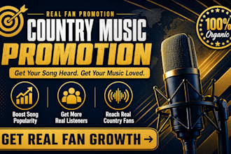do organic country music promotion country music  playlist to grow real fan base