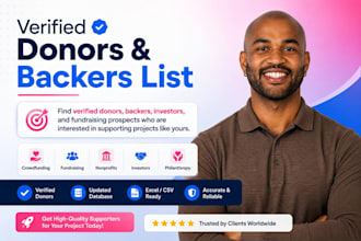 build targeted donor and backer lists for nonprofits and crowdfunding campaigns