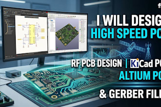 design high speed pcb, rf pcb design, altium pcb, kicad pcb and gerber file