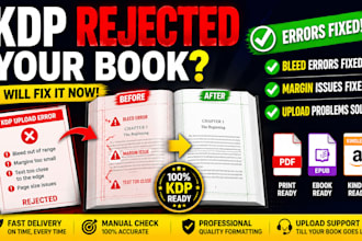 fix amazon KDP formatting errors, bleed, margins and upload issues