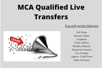 do merchant cash advance live transfer leads