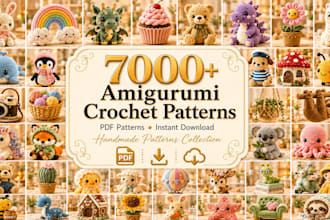 give you 7000 amigurumi crochet patterns