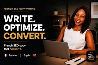 write french SEO website content for homepage and service pages