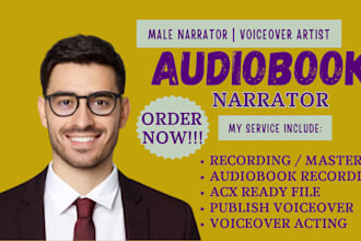 record a deep male voiceover narration for your audiobook