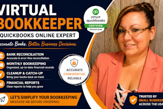 be your virtual bookkeeper for online bookkeeping and full charge bookkeeping