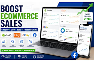 boost shopify etsy ebay sales seo facebook ads ecommerce marketing promotion