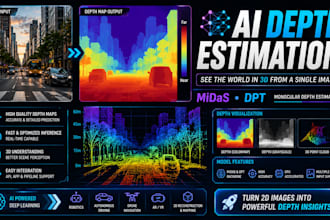 build a monocular depth estimation model using midas and dpt