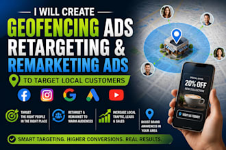 create geofencing ads, retargeting, remarketing ads to target local customers