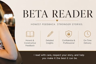beta read your manuscript with honest and detailed feedback