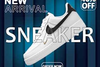 give you premium style sneaker promo banner
