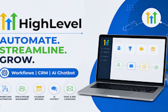 build gohighlevel workflows, automation, CRM and ai chatbot