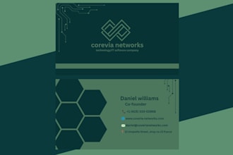 design a professional modern business card or visiting card