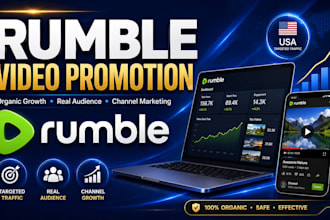 grow your rumble channel with organic promotion and video marketing