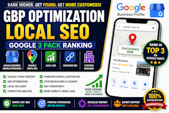 do gbp optimization local seo google 3 pack  ranking franchise citation building