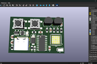 design custom pcb layout in kicad and circuit simulation