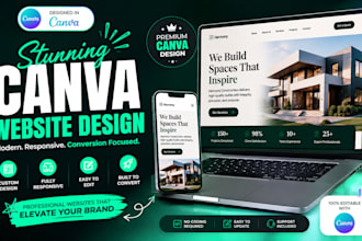 design a professional canva website design and canva website