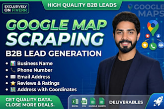do google map scraping, b2b lead generation, email scraping