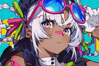 draw an anime illustration sfw or nsfw cell shaded render