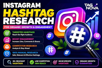 do instagram hashtag research for organic growth and engagement