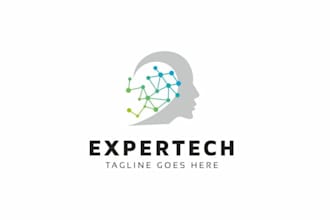 design a unique minimalist technology logo