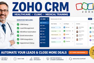 set up zoho CRM for healthcare clinics and medical trainers