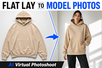 create ai virtual model photos from your flat lay clothing photos